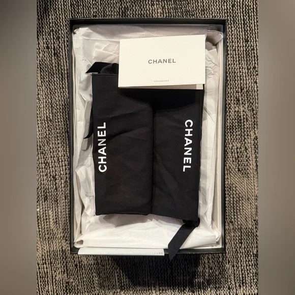 CHANEL Satin Woven Slingback Flats - Picture 5 of 5